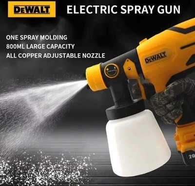 DEWALT Elektrische Lackierspritzpistole 800ML Akku Farbsprühgerät Elektrischer Lack