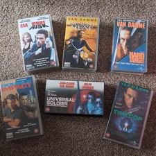 Van Damme Collection VHS Tapes Timecop Double Impact Desert Heat Hard Target 