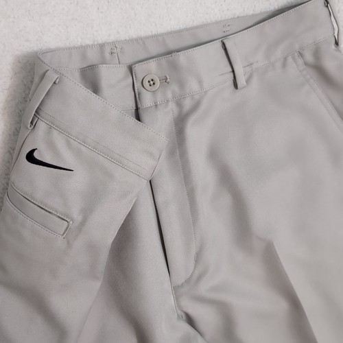 Nike Golf Dri-Fit Pants Mens M 34x32 Gray Golfer Performance Vintage Black Label