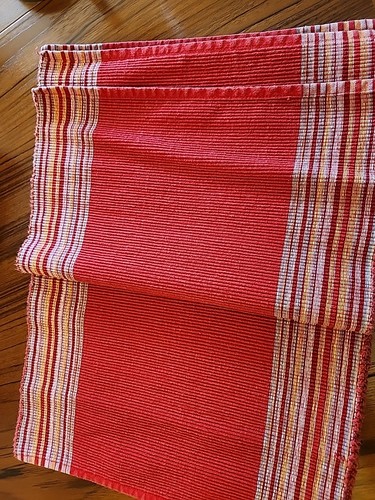 Red Striped Placemats - Set Of 9 - Picture 2 of 2