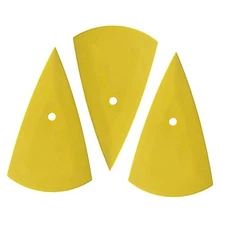 Car Sticker Wrapping Scraper 15.5 * 8.5cm Pointed End Contour Round Yellow