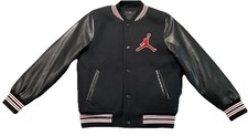 Jordan Kids Varsity Jacket Jumpman Flight Black Letterman Youth Medium