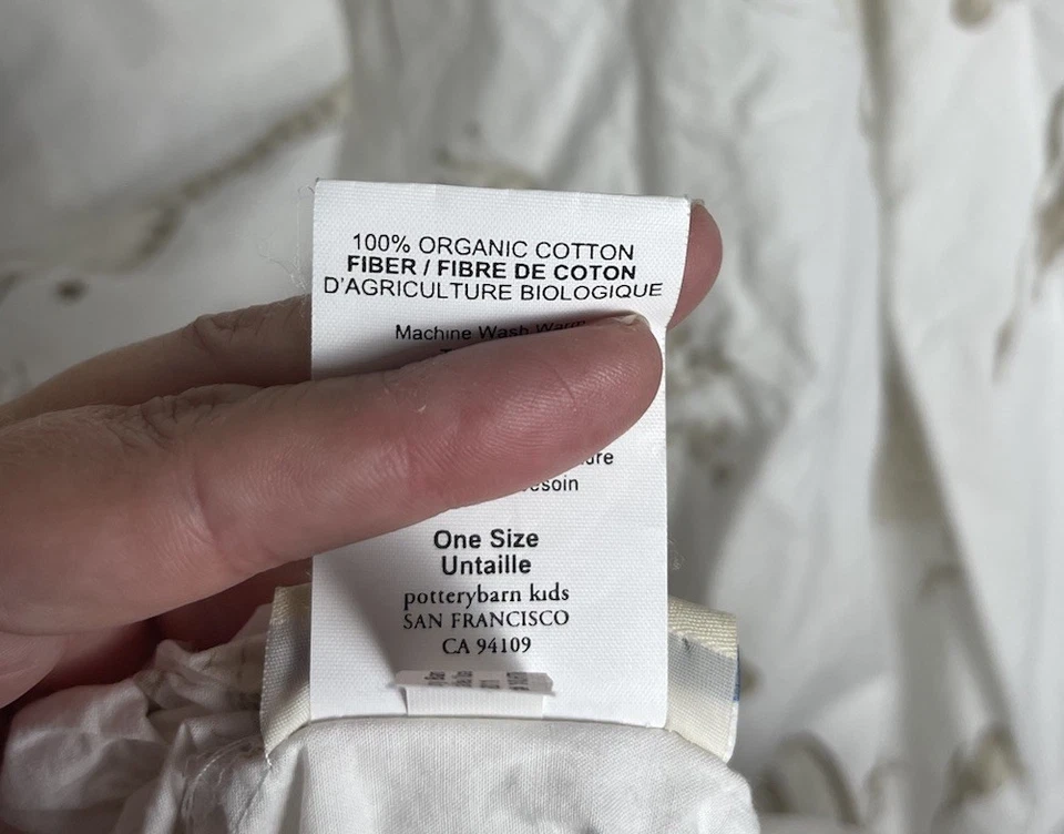 Cuna Pottery Barn Niños Globo Safari Animal Género Neutro Bebé Sábana Orgánica Foto 4 de 4