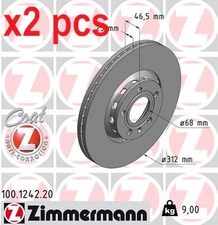 X2 PCS L&R SIDES BRAKE DISC 100.1242.20