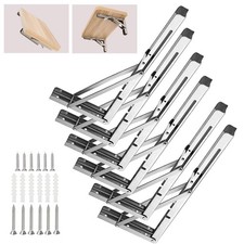 16 Inch Fold Down Shelf Brackets 6 Packs Folding Shelf Brackets Heavy Duty Co...