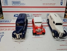 2 Ertl Diecast1938Chevy Panel Truck 1 Ford MD "A" Ingersoll-Rand Tools Wildwood 