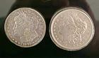 MORGAN SILVER DOLLARS LOT OF 2, 1879 & 1921 - 90% SILVER