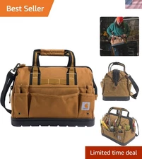Robust 16-Inch Tool Bag with Internal Metal Frame for Easy Access and Stability