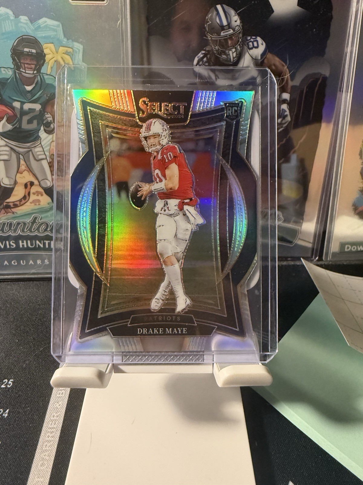 2024 Panini Select - Concourse Drake Maye #27 Silver Prizm Die-Cut (RC)