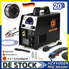 Saldatrice a gas protettivo 200A 5IN1 MIG185II IGBT MIG MAG MMA TIG filo di riempimento FLUX DE