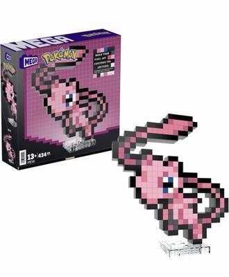 Mega Pokemon Pixel Art Mew 434 Piece Building Block Set New Sealed