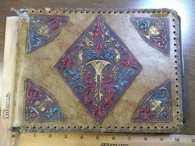 leather album mcm w/ Jackson Hole WY brochures memorabilia