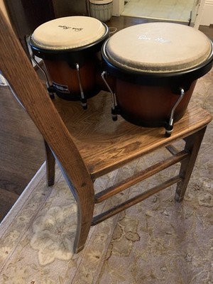 Gon Bops Fiesta Series Bongos 7'' & 8.5'' Drums Wood Percussion Made in Thailand