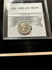 1956  Coin Mart Graded Canadian Ten ¢10 Cent**MS-64**