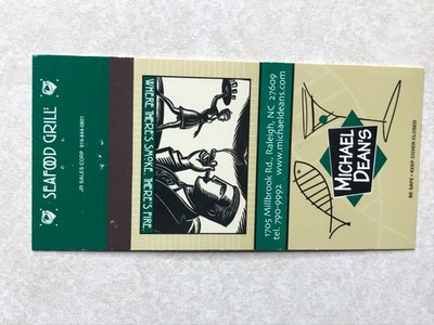 BF416 Matchbook Cover Michael Dean's Seafood Grill Restaurant Raleigh NC