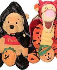 Disney Store Winnie the Pooh  Tigger Halloween Plush Set Devil Costume NWT 9"