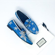 Gucci Jordaan Starry Sky Lurex  Calfskin Horsebit Loafer EU 35