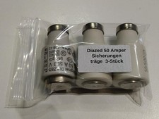 Diazed Sicherungen 50 Amper Träge 3-Stück