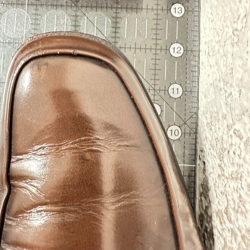 Prada Herren Größe 8,5 Braun Leder Schürze Zehe Schnürung Derby Elegant Schuhe - Bild 11 von 11