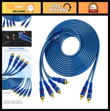 RCA Y Splitter Adapter Cord 2 Channel to 4 Channel Car Audio Interconnect Cable