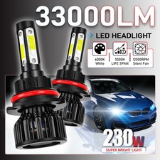 9007/HB5 LED Headlight Super Bright Bulbs Kit HIGH/LOW Beam 6000K White 33000LM