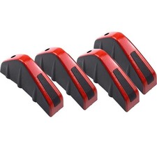 4x Car Rear Body Bumper Diffuser Shark Fin Kit Accessory Black Spoiler Red/Black
