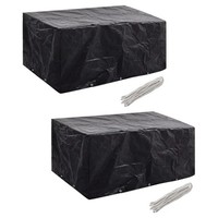 GartenmöBel Abdeckhauben Rechteckig 2Er Set 10 ÖSen 240X140 Cm