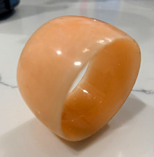 Vintage Lucite Wide Chunky Stackable Round Ba...
