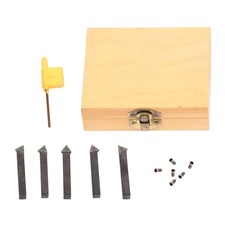 5PC 1/4" Lathe Indexable Carbide Insert Turning Tooling Bit Holder Set Straight