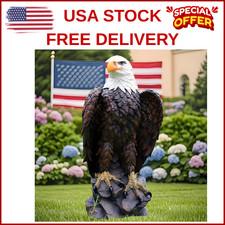Bald Eagle Statue Outdoor - Large American Eagle Figurine for Garden, Yard......