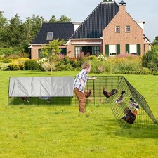 Metal Chicken Coop With Runway Chicken Tunnel Portable Chicken Tractor for Hens