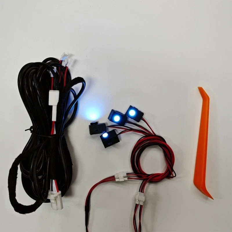 Luz LED ambiental espacio para pies azul para Toyota Land Cruiser Prado LC250 2024 2025 Foto 2 de 4