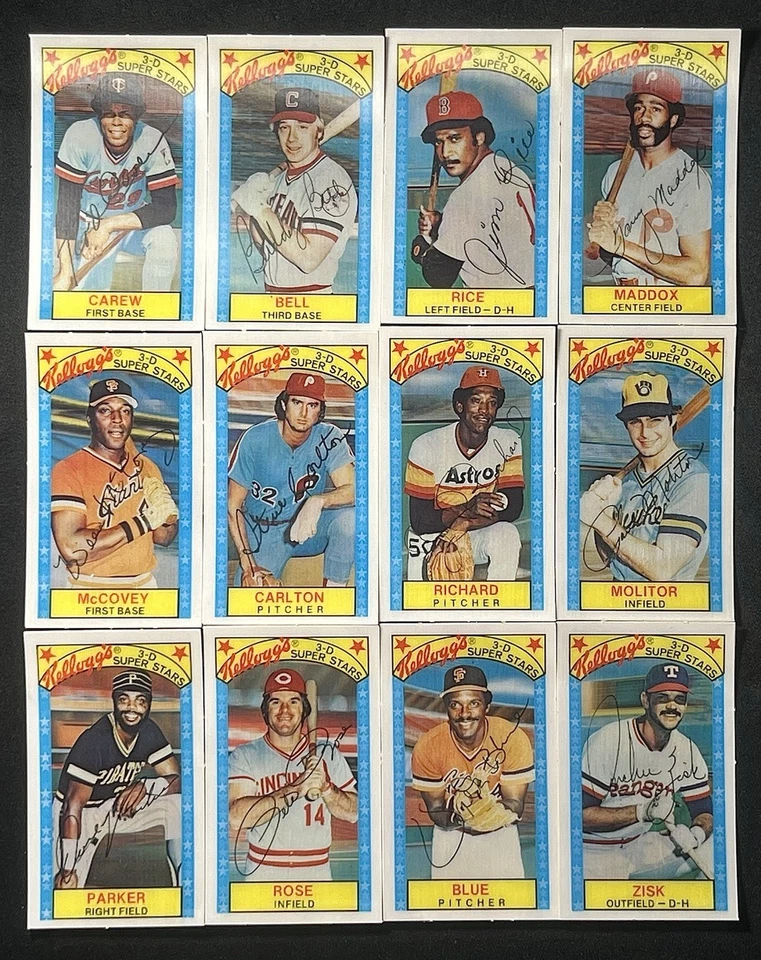 Kellogg’s 3D Super Stars Baseball 1979 - Juego completo #1-60 - Casi como nuevo Foto 3 de 4