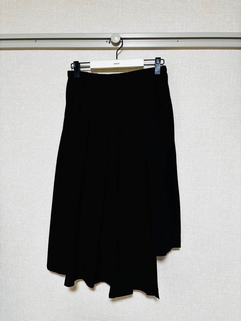 sacai Pleated Skirt M Black/Navy All Seasons Excellent Condition