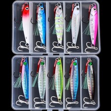 5pcs Metal Jig Fishing Lure Weight 7g-40g Trolling Hard Bait Bass Saltwater Lure