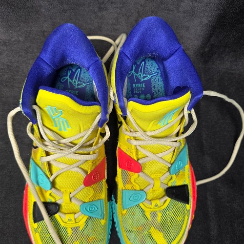 Nike Kyrie 7 1 World 1 People Yellow Multicolor Men's Sneakers Shoes - Picture 9 of 12