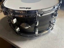 ddrum dominion 14 x 6.5 birch snare drum, 20 lug 8-ply, 9.5 mm snare, olive