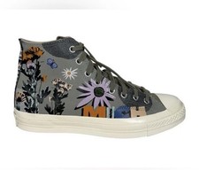 Converse Chuck 70 High Top Floral Sneakers Womens 10 Gray Sage Lace Up