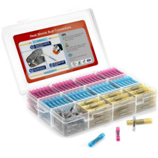380PCS Heat Shrink Butt Connectors Kit Waterproof Crimp Wire Terminals 22-10 AWG