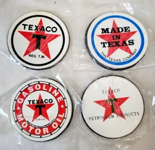 Vintage 4 Texaco Magnets 2.5" Brand New Sealed