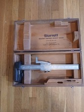 STARRETT No. 254 Machinists Master Vernier Height Gage 0-14" Wooden Storage Box