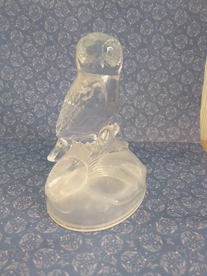 Cristal D'arques Vintage 24% Bleikristall Eule Figur/Briefbeschwerer, 15cm groß.