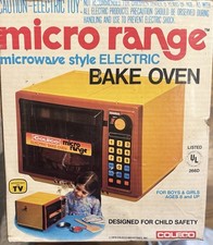 VINTAGE 1978 Coleco Micro Range Electric Microwave Style Bake Oven TESTED WORKS