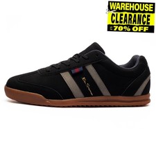 Ben Sherman Original Keeler Mens Classic Trainers Designer Casual Sneakers Black