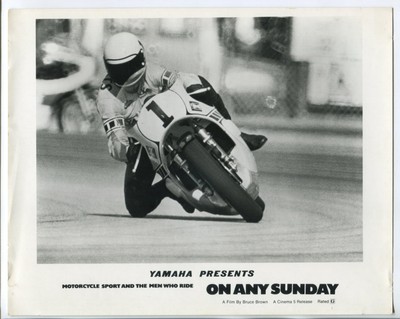 On Any Sunday 8''x10'' Black and White Promotional Still Brown FN 