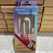 WHOLESALE LOT 40 Stereo Handsfree S6 Headset 3.5mm Earbuds Mic Bulk Set New