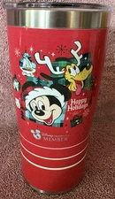 2025 Tervis DVC Christmas Tumbler Travel Cup Santa Mickey 20oz Brand New