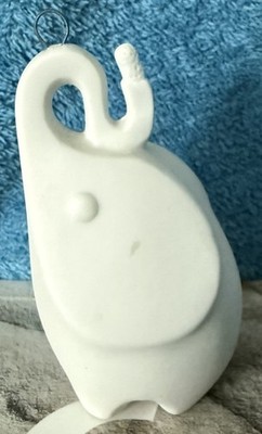 Jonathan Adler Elefant Keramik Ornament - weiß - Designer Hängefigur