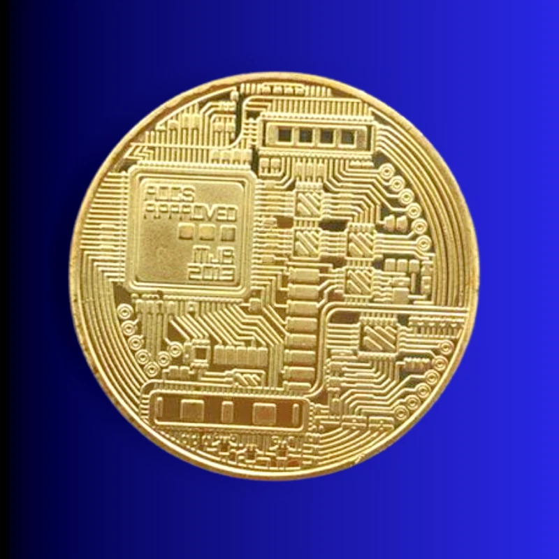 Bitcoin Münze Gold (im 3er Pack) Krypto Coin Deko Geschenk mit Schutzkapsel BTC - Bild 4 von 4