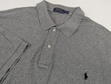 Polo Ralph Lauren Polo Shirt Mens 2XB Big Gray Black Pony Casual Embroidered